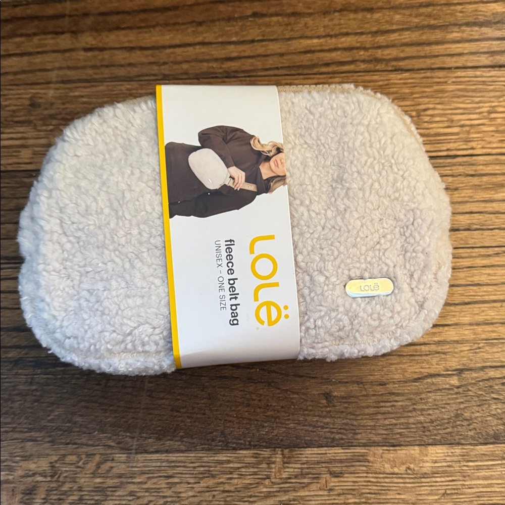 NWT Lole Fleece Cream Belt Bag